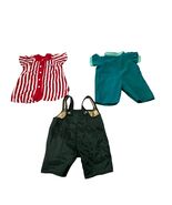 Vintage Teddy Ruxpin Outfit Lot Nightshirt Green Bib Overalls Teal Cloth... - $27.00