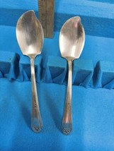 Pair Of 1931 Wm Rogers Mfg. Co Jelly Spoon Server &quot;Legion&quot; Silverplate - £7.78 GBP