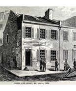 Boggs And Grant St Louis Lawyers Woodcut 1868 Civil War Victorian Milita... - $56.24 CAD