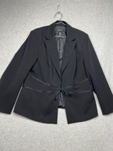 Lane Bryant Blazer Womens Plus Size 18 Classic Black Office Work Tie Waist - $29.64