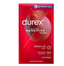 Durex Extra Sensitive Natural Latex Condoms, Ultra Fine & Extra Lubricated 12.0e - $48.00