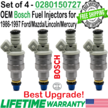 x4 Bosch Oem Best Upgrade Fuel Injectors For 1986-97 MERCURY/FORD/LINCOLN/MAZDA - £85.27 GBP