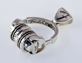 King Bébé Studios Argent Sterling FENDER Casque Grand Pendentif - $1,132.88