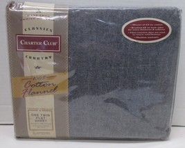 Charter Club Country Classics Grey Twin Flat Sheet - New - £17.17 GBP