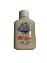 Vintage Old Spice After Shave Talcum Poss Empty Milk Glass Bottle Free Shipping - £10.31 GBP