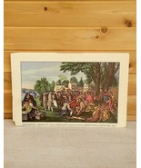 Vintage 1957 Currier &amp; Ives Lithograph William Penn Calendar October - $50.00