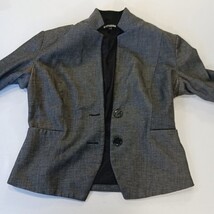 Express RN#55285 Women's Gray Cotton Blend 2-Button Blazer Jacket Size 4 image 12