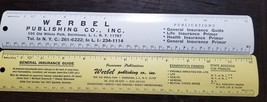 Vintage Metal Ruler Werbel Publishing Co. Smithtown Long Island New York NY - $9.89+