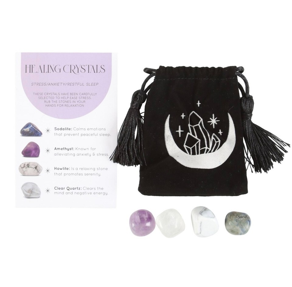 Stress Healing Crystal Set with Moon Trinket Dish Item image 4