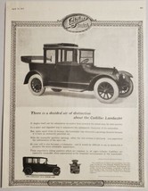 1917 Print Ad The Cadillac Landaulet Car 8 Cylinder Made in Detroit,Mich... - $19.78
