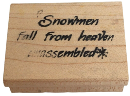 Touche Rubber Stamp Snowmen fall from heaven unassembled Christmas Snowman Snow - £7.82 GBP