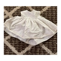 Vintage White Doll Dress Outfit – Sleeveless Cotton with Lace Trim - $11.88