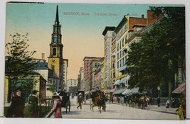 Tremont Street Boston Massachusetts Vintage c1910 Postcard G8 - £3.92 GBP