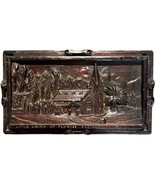 Glendale Little Church Of Flowers Carved Wooden Plaque Panel Antique Los... - $167.62 CAD