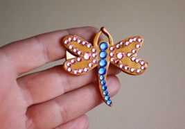 Coraline Dragonfly Barrette - Gold - Pink - Blue - costume - cosplay - $21.07
