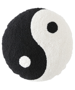 16&quot; X 16&quot; Yin-Yang Decorative Pillow, Black and White - £19.31 GBP