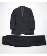 Vintage 90s Gap Mens 42R Wool 2 Piece Suit Wedding Charcoal Gray Wide Le... - €155,64 EUR