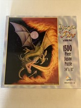 Vintage 1999 DRAGON OF FIRE Jigsaw Puzzle Robin Koni 1500 Piece SunsOut ... - $28.01