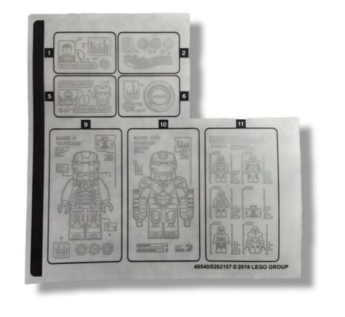 NEW LEGO | Sticker Sheet decal 76125 (49540/6262107) Iron Man Hall of Armor - $4.90