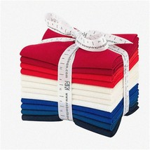 Patriotic Bliss: Kona Cotton Fat Quarter Bundle - 12 Pcs of - $108.89