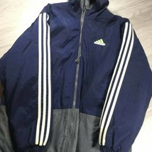 Vintage adidas 3 stripe colorblock Jacket Mens Size Large Blue - £38.76 GBP