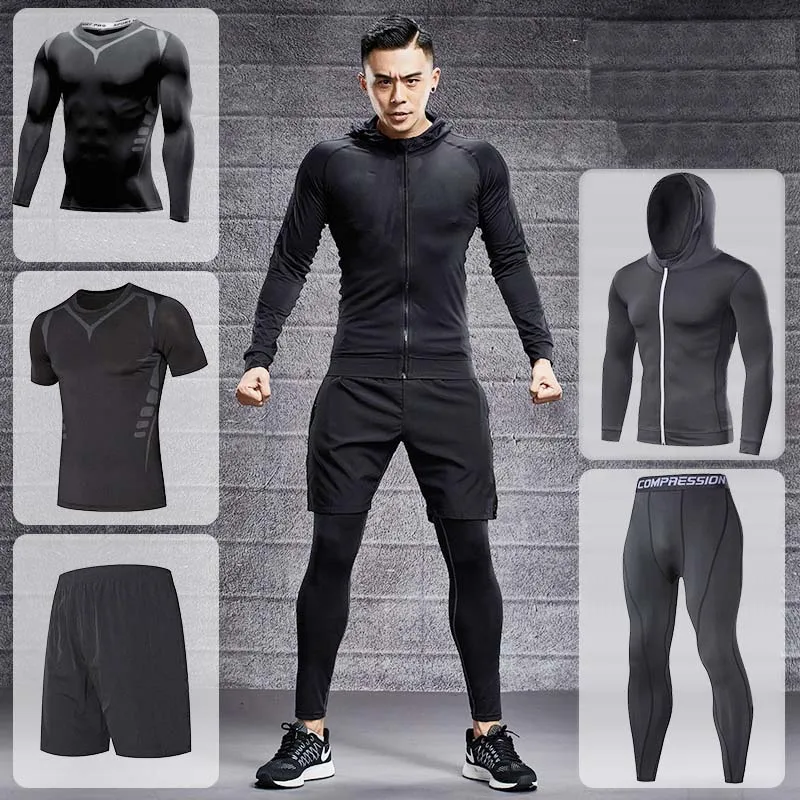 Sporting Men&#39;s Running Tracksuit Training Fitness Sportingswear Set Compression  - £30.81 GBP