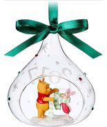 Disney Winnie the Pooh &amp; Piglet 2017 Glass Drop Sketchbook Christmas Orn... - $690.99 MXN
