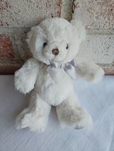 Gund Edgehill Collection Bear Plush Stuffed Animal Small White Silver Rattle - $24.73