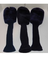 Lot of 3 blue Golf Club 1, 5, and X Head Covers Headcovers - $455.18 MXN