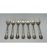 Set of 7 Reed &amp; Barton 18/8 Stainless DICKENSON Salad Forks - $95.67 CAD