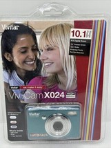 Vivitar ViviCam X024 10.1MP 4x Digital Zoom Camera - TEAL HD 2.4” Screen... - £32.85 GBP
