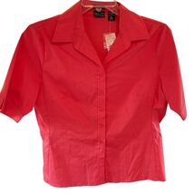 New York &amp; Company Womens Coral Short Sleeve Button-Up Shirt XL - €8,22 EUR