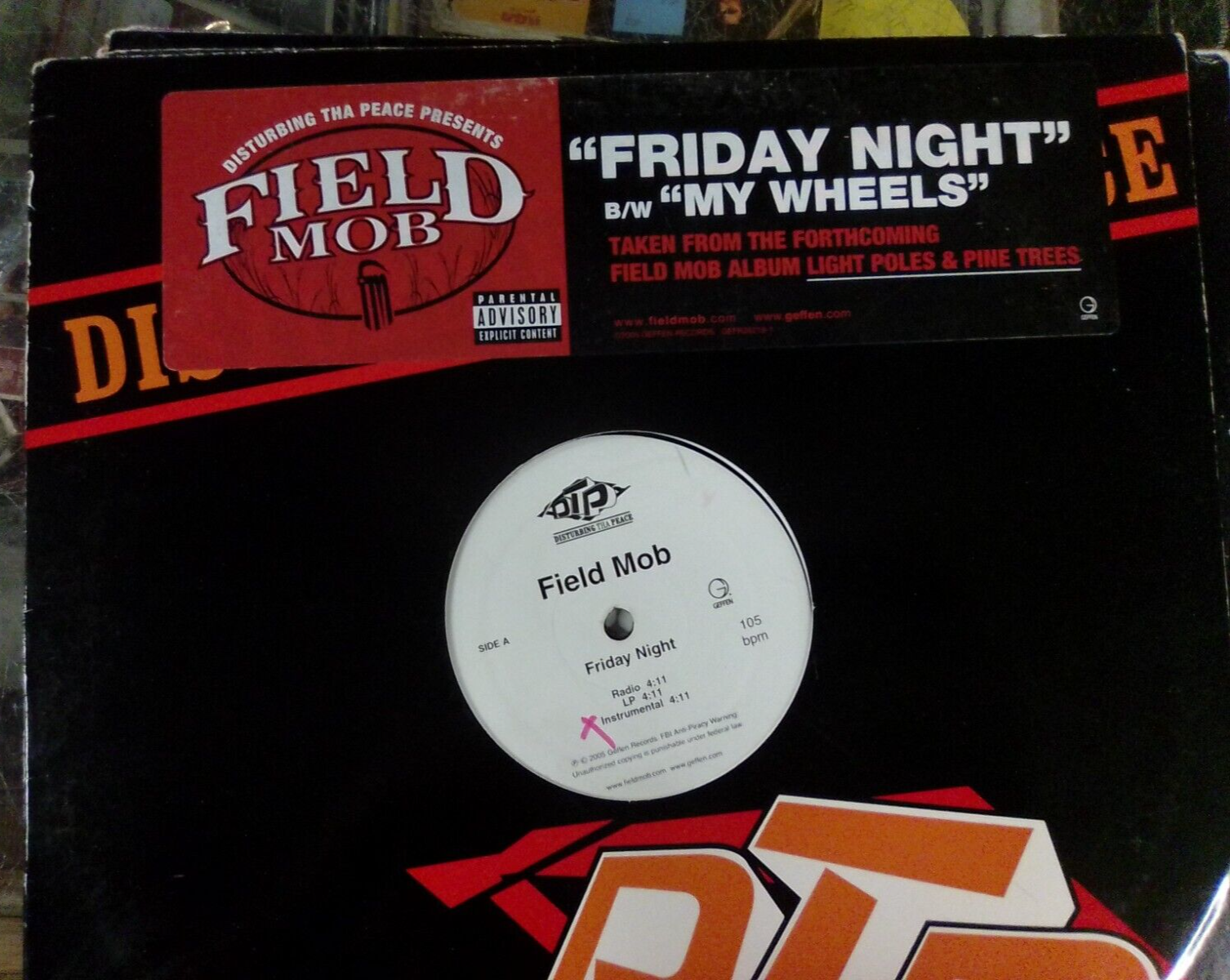 Field Mob Friday Night USED 12&quot; Single Record - $0.98