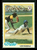Vintage 1978 TOPPS Baseball Trading Card #544 LEN RANDLE New York Mets - £7.56 GBP