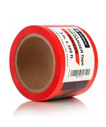 Non-Adhesive Red Danger Tape 3-Inch by 300-Feet Roll Red Barricade Tape ... - $13.85