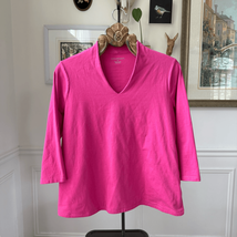 Appleseed’s Prima Cotton Solid Narrow-V Tee Raspberry Deep Rose $50 M - $404.66 MXN