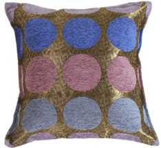Multicolor Spheres Blue Pillow, with Polyfill Insert - £24.31 GBP