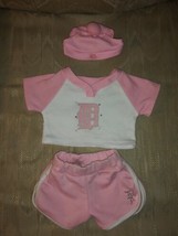 Build A Bear Workshop Detroit Tigers Pink Outfit 3 Pc Shirt Shorts Hat D... - $22.76