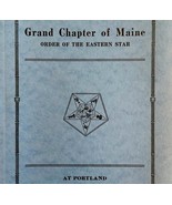 Order Of The Eastern Star 1939 Masonic Maine Grand Chapter Vol XV PB Boo... - $69.99