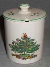 Spode CHRISTMAS TREE PATTERN  Jam / Marmalade Jar ENGLAND - $55.43