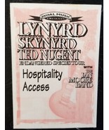 LYNYRD SKYNYRD / TED NUGENT / IAN MOORE - VINTAGE ORIGINAL CLOTH BACKSTA... - $13.67 CAD