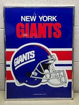 Vintage 1991 New York NY Giants Helmet P&amp;K Products Sign NFL 19 x 14 Wal... - $21.89