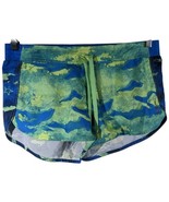 Reebok Speedwick Woven Shorts Green Blue Camo Star Womens Medium Front T... - $470.23 MXN
