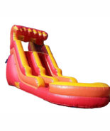 Inflatable Water Slide 15 Ft Red Volcano Fire WITH Blower 1.5 HP Bounce ... - $1,795.00