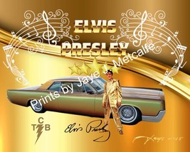 Elvis Presley Limited Edition 8&quot; x 10&quot; GOLD  Prints.  Signed by the artist. - $1,819.47 MXN