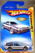 2010 Hot Wheels #15 New Models 15/44 &#39;81 DELOREAN DMC-12 Silver Variation w/10Sp - £12.37 GBP