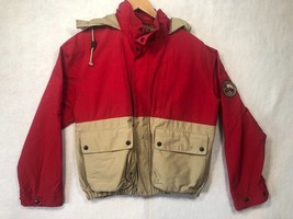 Vintage 1990s Polo Sport Ralph Lauren Windbreaker Jacket Red Tan Men&#39;s S... - $2,786.13 MXN