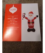 Merry Moments Inflatable Christmas Santa 7 Ft Light Up LED Holiday Decor - $20.00