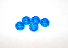 Minifigure Blue Clear Water Of 5 1X1 Round Piece US Seller - $2.25