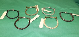 Equine Braided Horse Hair Bracelet Single Spiral Adjustable Cowboy Collectibles  - $16.00
